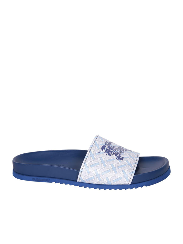 Burberry Merloy Ekd Blue Slides - Men - Piano Luigi