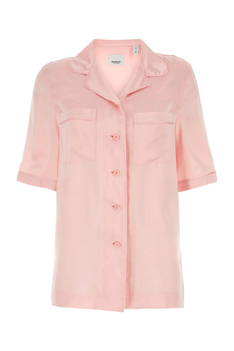 Burberry Pastel Pink Satin Shirt - Women - Piano Luigi