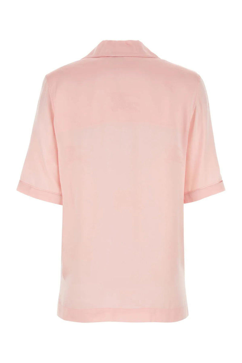 Burberry Pastel Pink Satin Shirt - Women - Piano Luigi