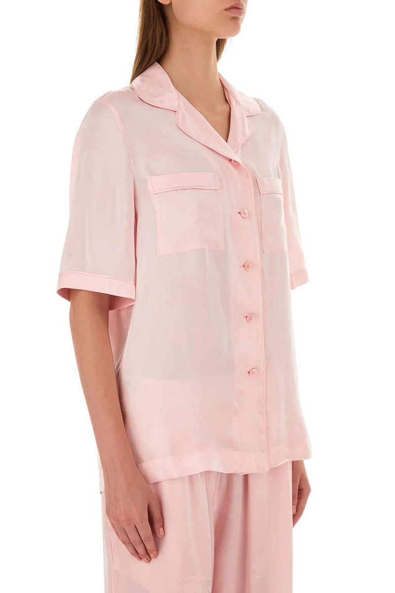 Burberry Pastel Pink Satin Shirt - Women - Piano Luigi