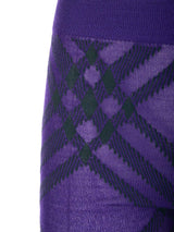 Burberry Purple Tartan Tights - Women - Piano Luigi