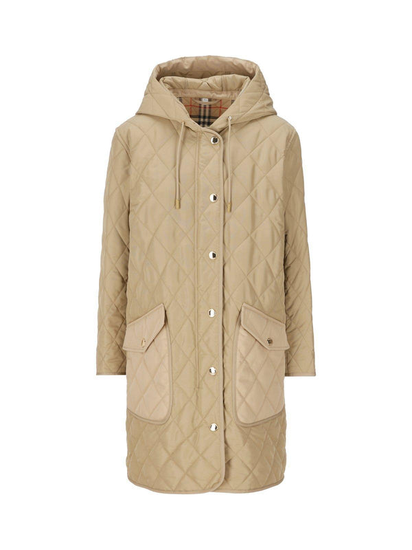 Burberry Quilted Hooded Drawstring Coat - Women - Piano Luigi