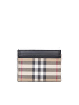 Burberry Sandon Check Motif Black Cardholder - Men - Piano Luigi