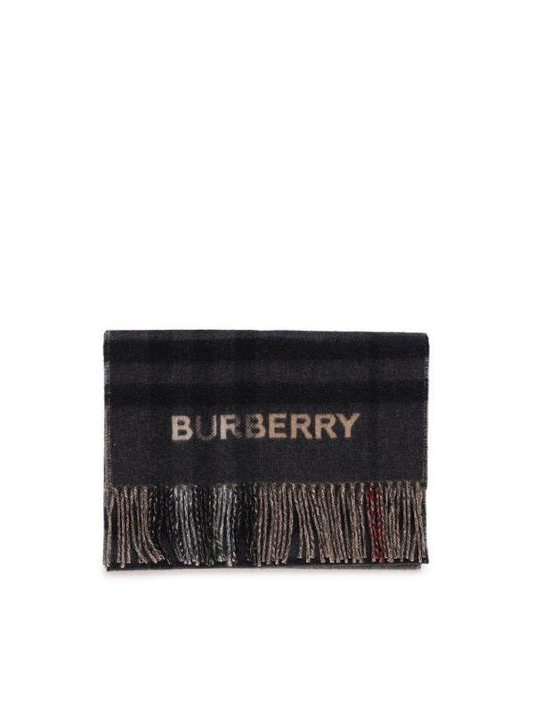 Burberry Sciarpa In Cashmere Con Motivi Tartan A Contrasto - Men - Piano Luigi