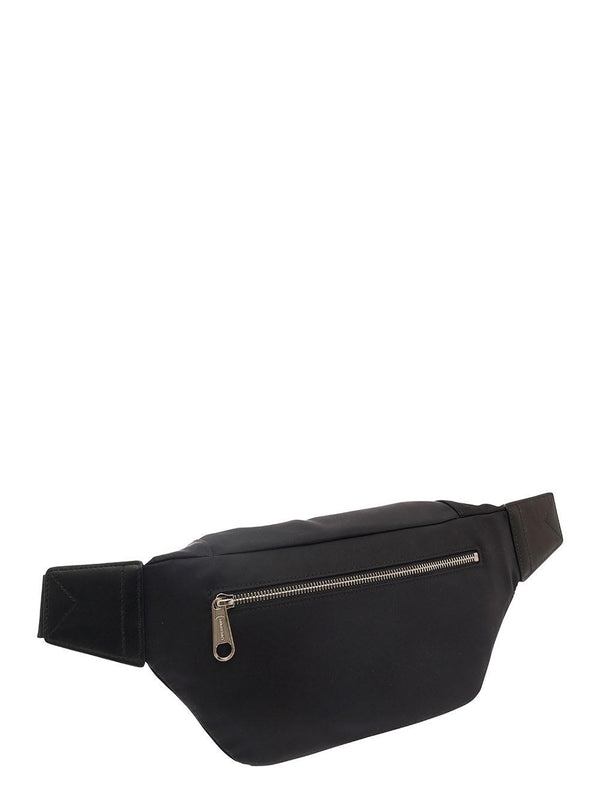 Burberry sonny Black Fanny Pack With Contrasting Logo Print In Nylon Man - Men - Piano Luigi