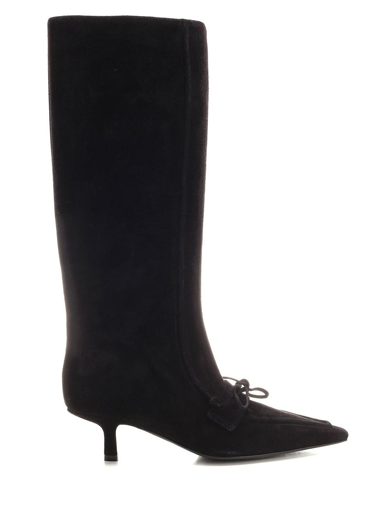 Burberry storm Black Suede Boots - Women - Piano Luigi