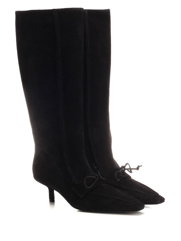 Burberry storm Black Suede Boots - Women - Piano Luigi