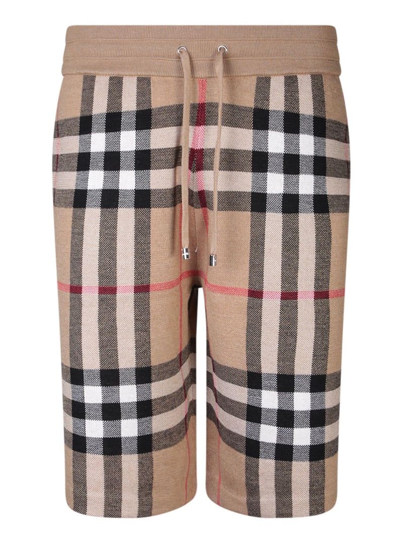 Burberry Weaver Check Motif Beige Shorts - Men - Piano Luigi