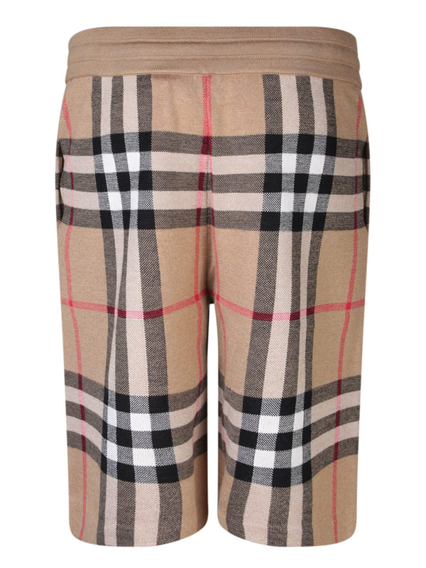 Burberry Weaver Check Motif Beige Shorts - Men - Piano Luigi