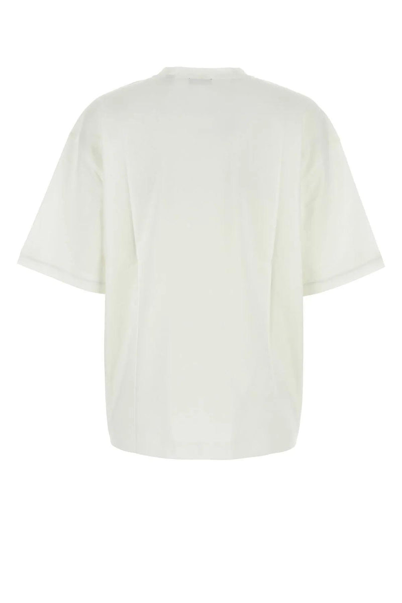 Burberry White Cotton Oversize T-shirt - Women - Piano Luigi