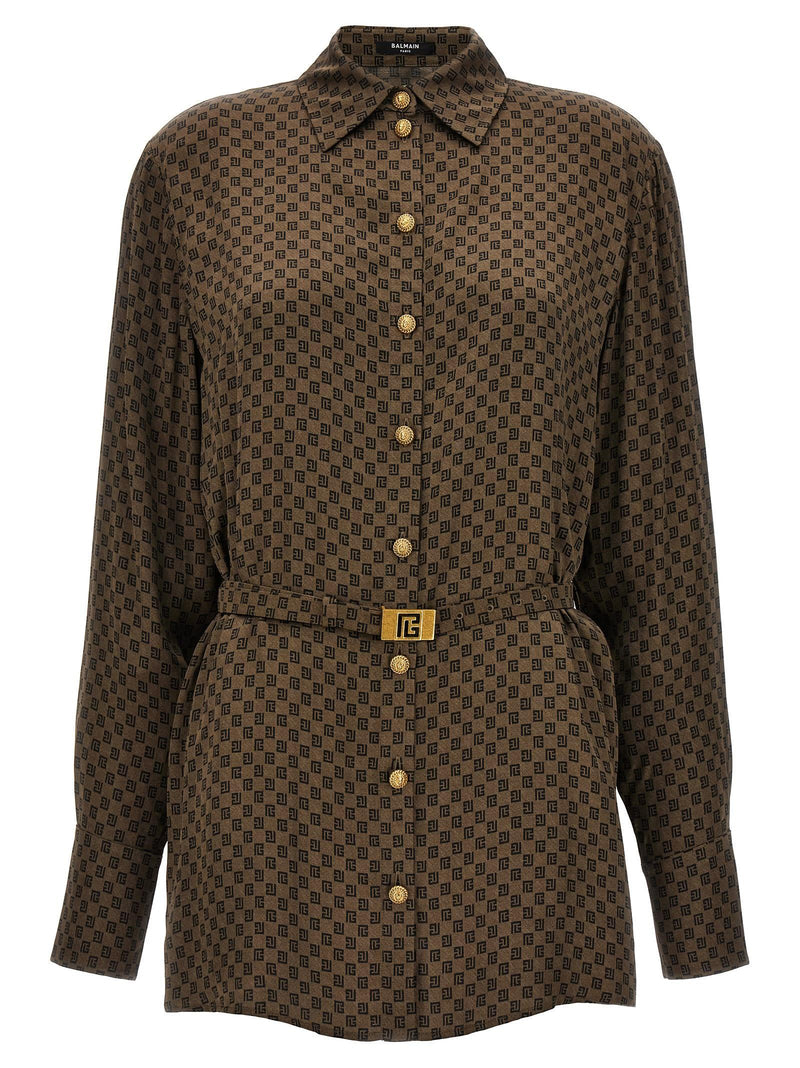 Balmain Monogram Mini Shirt - Women - Piano Luigi