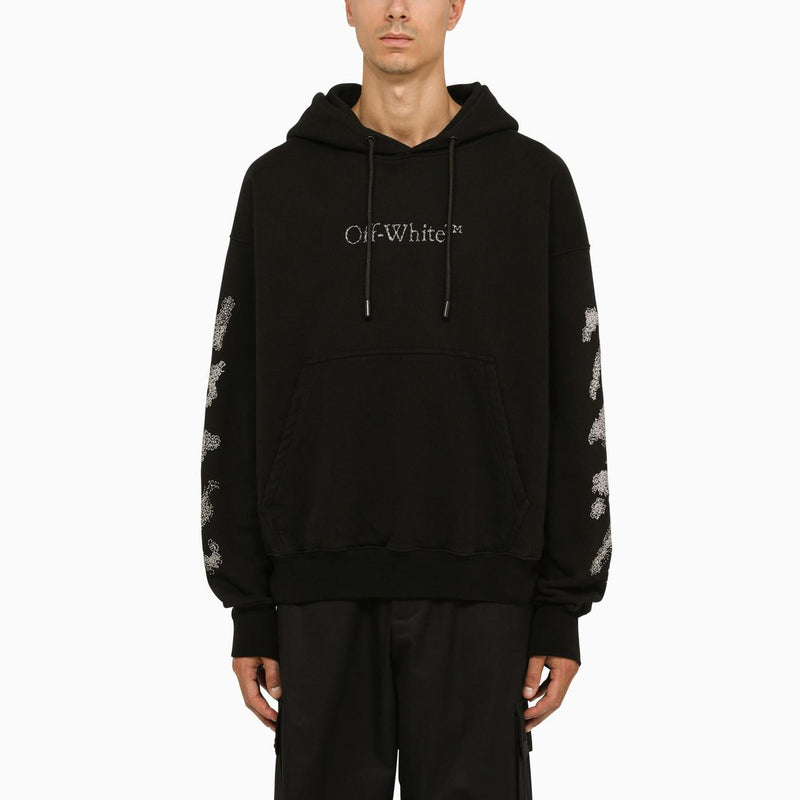 Off-White Black Logoed Hoodie - Men - Piano Luigi