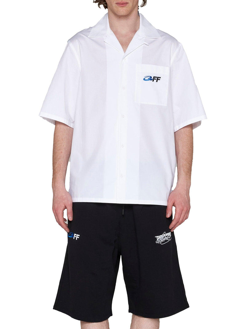 Off-White Cotton Black Shorts - Men - Piano Luigi