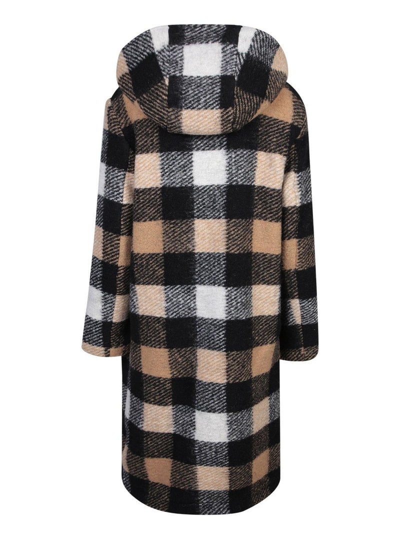 Woolrich Checked Long-sleeved Coat - Women - Piano Luigi