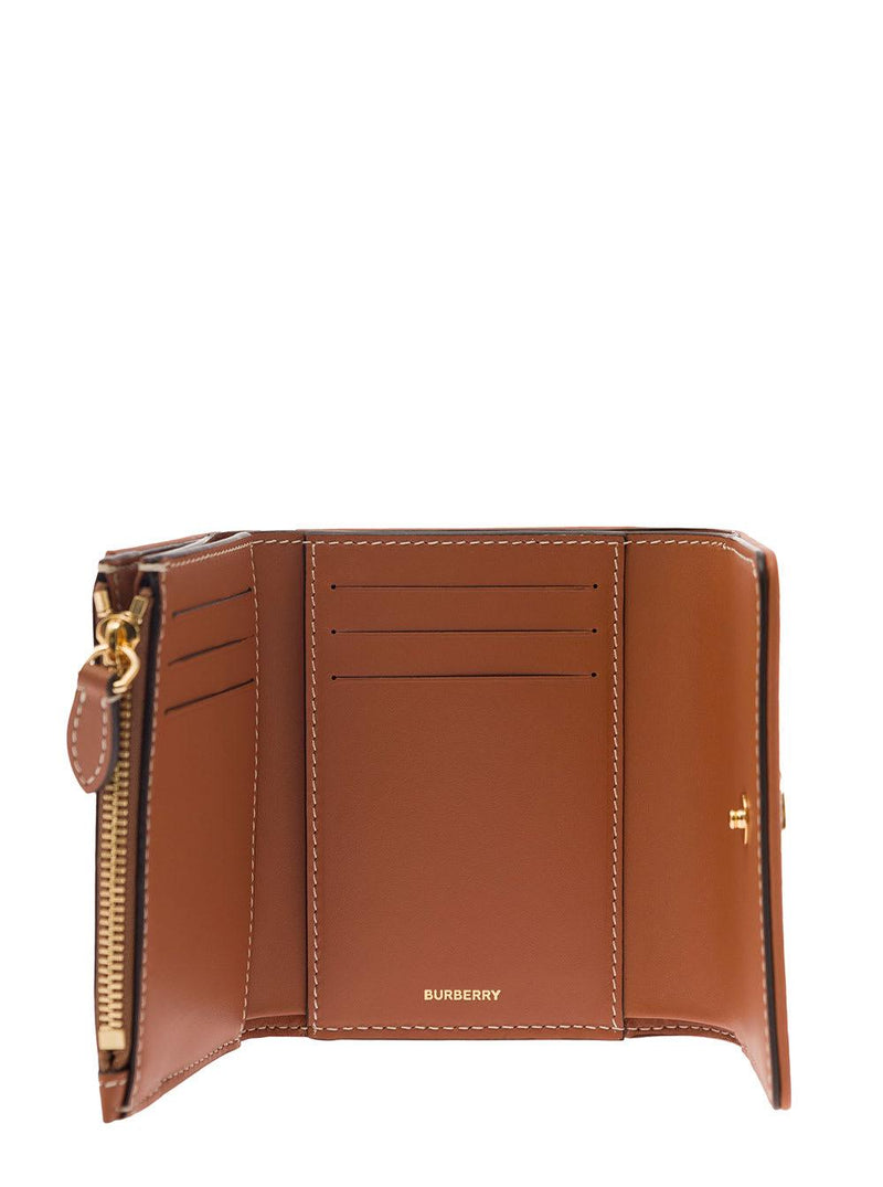 Burberry Leather And Check Wallet - Women - Piano Luigi