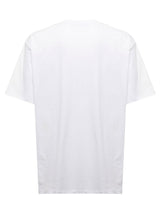 Balmain Mans White Cotton T-shirt With Coin Flock Print - Men - Piano Luigi