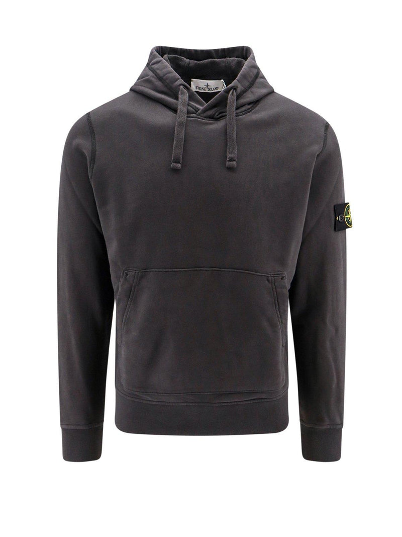 Stone Island Logo Patch Drawstring Hoodie Men Piano Luigi