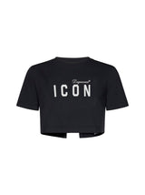 Dsquared2 Icon Cotton Cropped T-shirt - Women - Piano Luigi