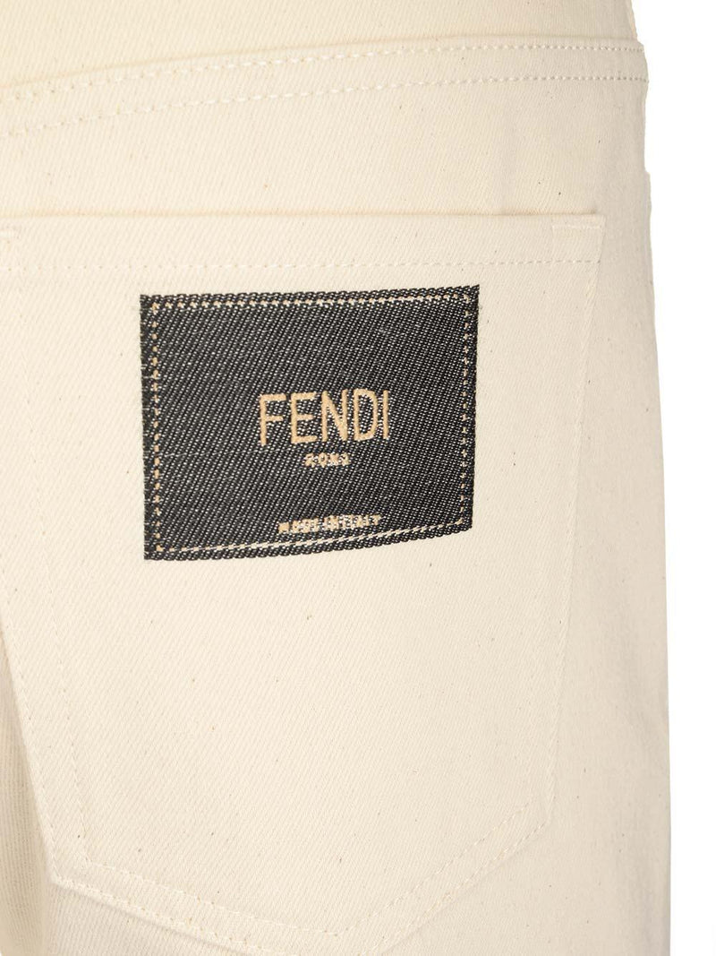 Fendi White 5-pocket Trousers - Men - Piano Luigi