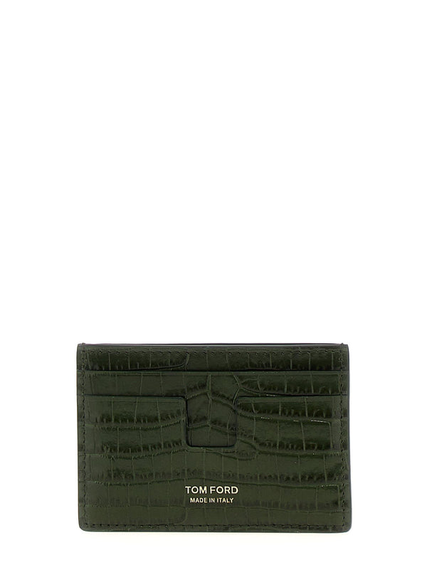 Tom Ford Croc Print Card Holder - Men - Piano Luigi