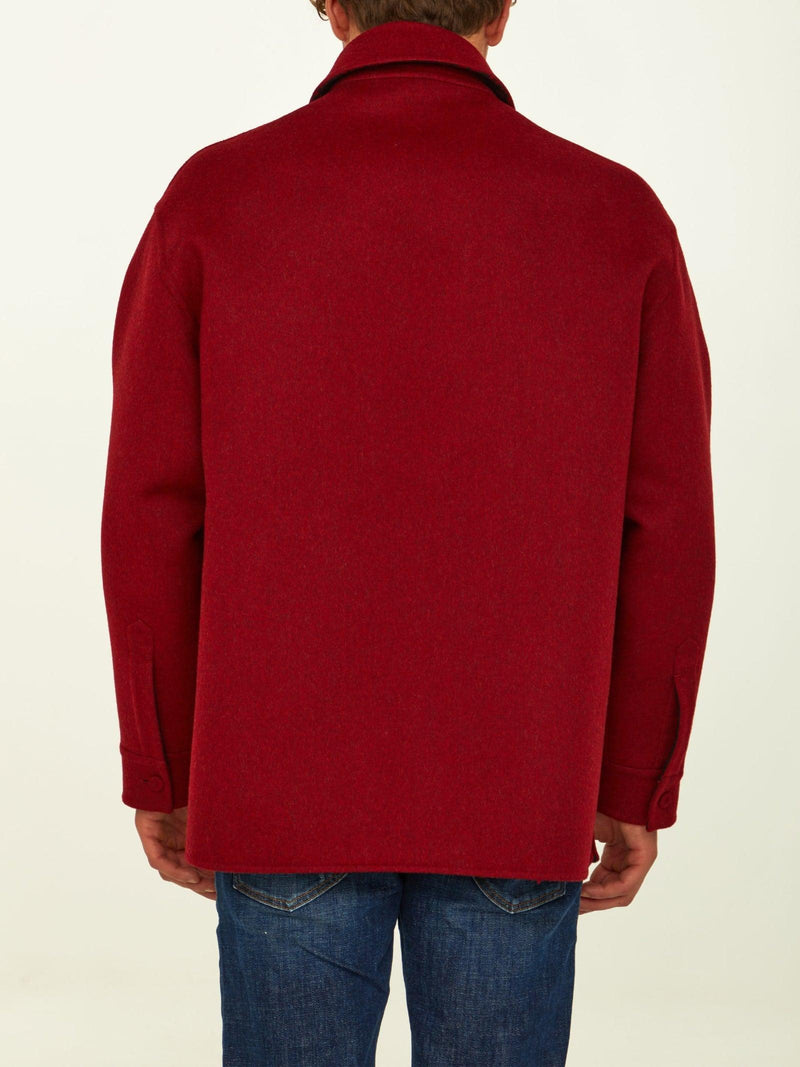 Fendi Red Wool Reversible Jacket - Men - Piano Luigi