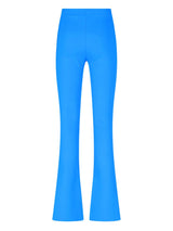 Off-White Blue Flared Trousers With Off Logo - Women - Piano Luigi