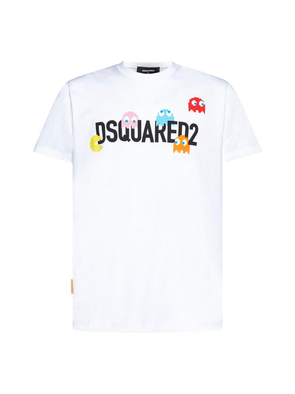 Dsquared2 Pac-man Cigarette T-shirt In White - Men - Piano Luigi