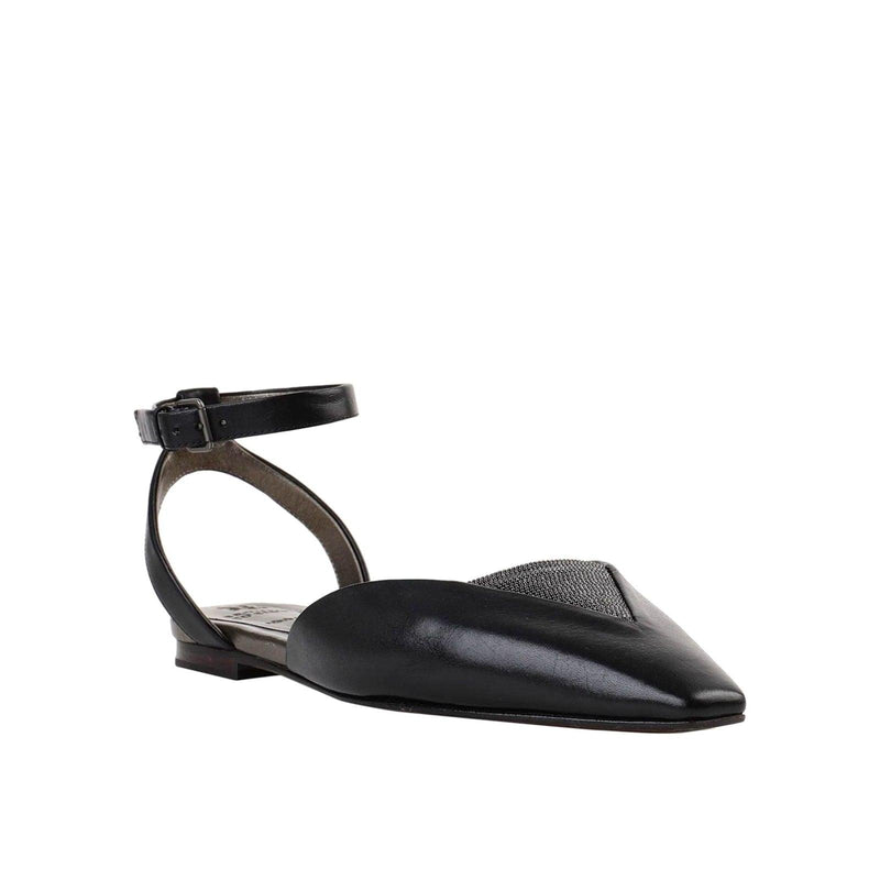 Brunello Cucinelli Flat Leather Sandals - Women - Piano Luigi