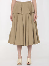 Bottega Veneta Compact Cotton Skirt - Women - Piano Luigi