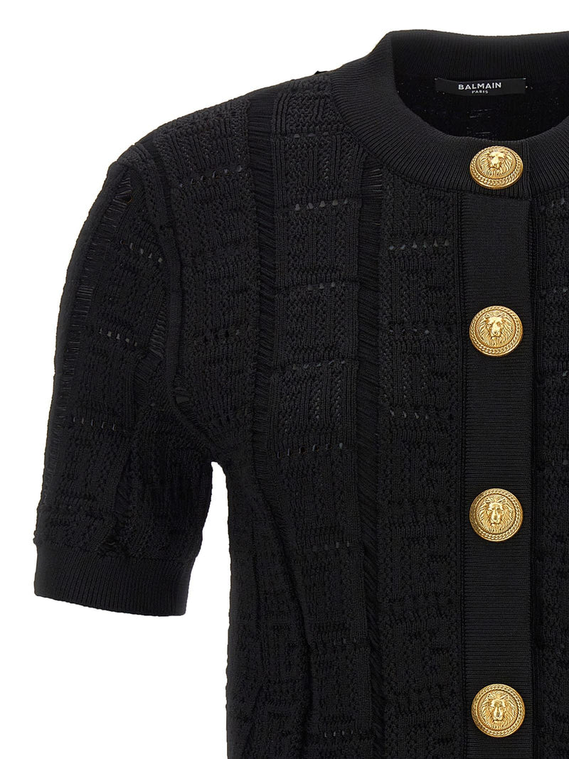 Balmain Cardigan ss Monogram - Women - Piano Luigi