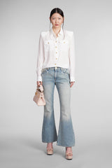 Balmain Shirt In White Silk - Women - Piano Luigi