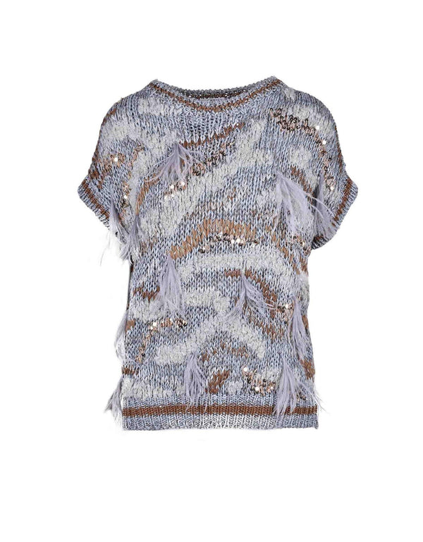 Brunello Cucinelli Womens Gray Sweater - Women - Piano Luigi