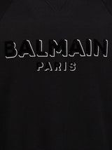 Balmain Flocked Logo Sweatshirt - Men - Piano Luigi