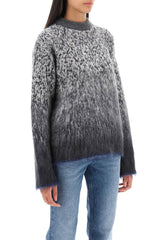 Off-White Grey Mohair Fuzzy Sweater - Women - Piano Luigi