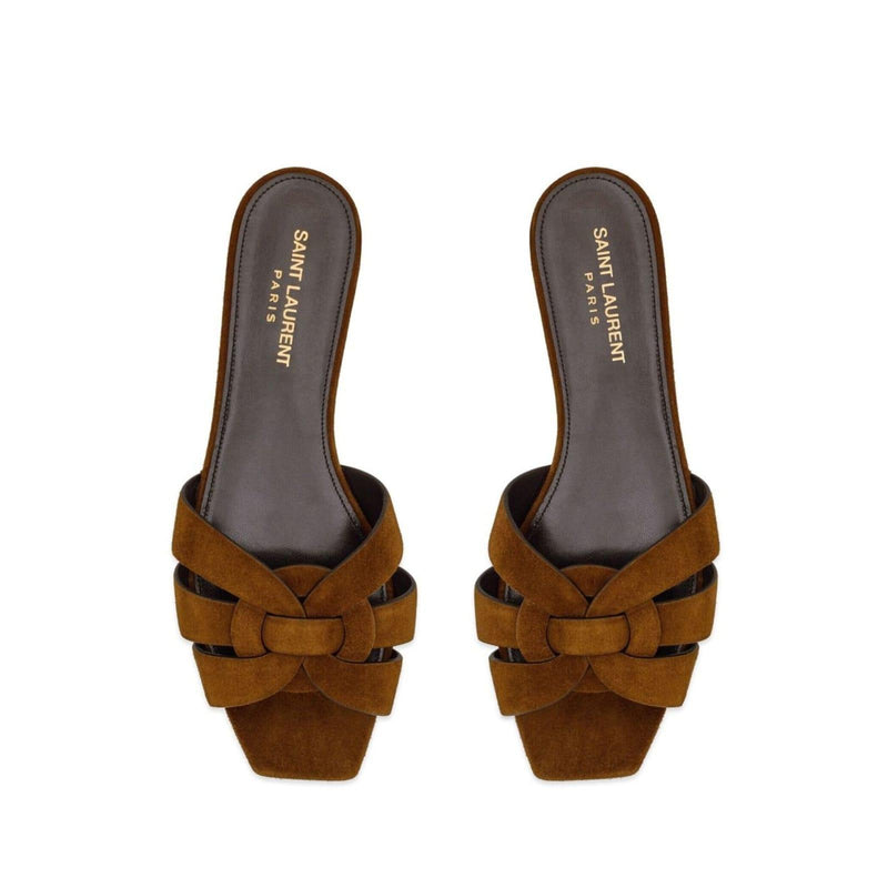 Saint Laurent Tribute Suede Sandals - Women - Piano Luigi