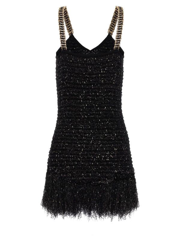 Balmain Fringed Lurex Tweed Dress - Women - Piano Luigi