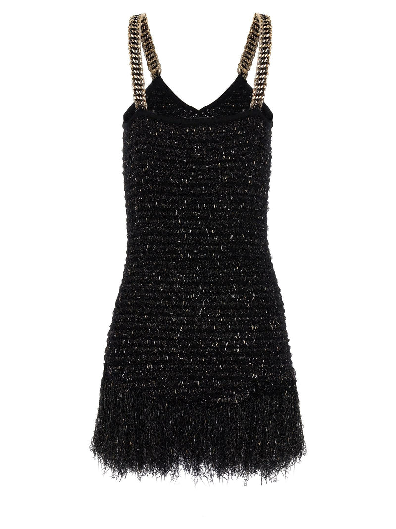 Balmain Fringed Lurex Tweed Dress - Women - Piano Luigi