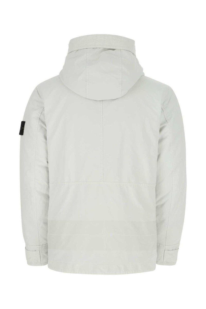 Stone Island Logo-patch Long-sleeved Hooded Jacket - Men - Piano Luigi