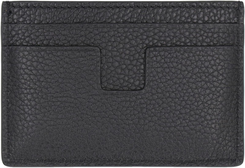 Tom Ford Leather Card Holder - Men - Piano Luigi