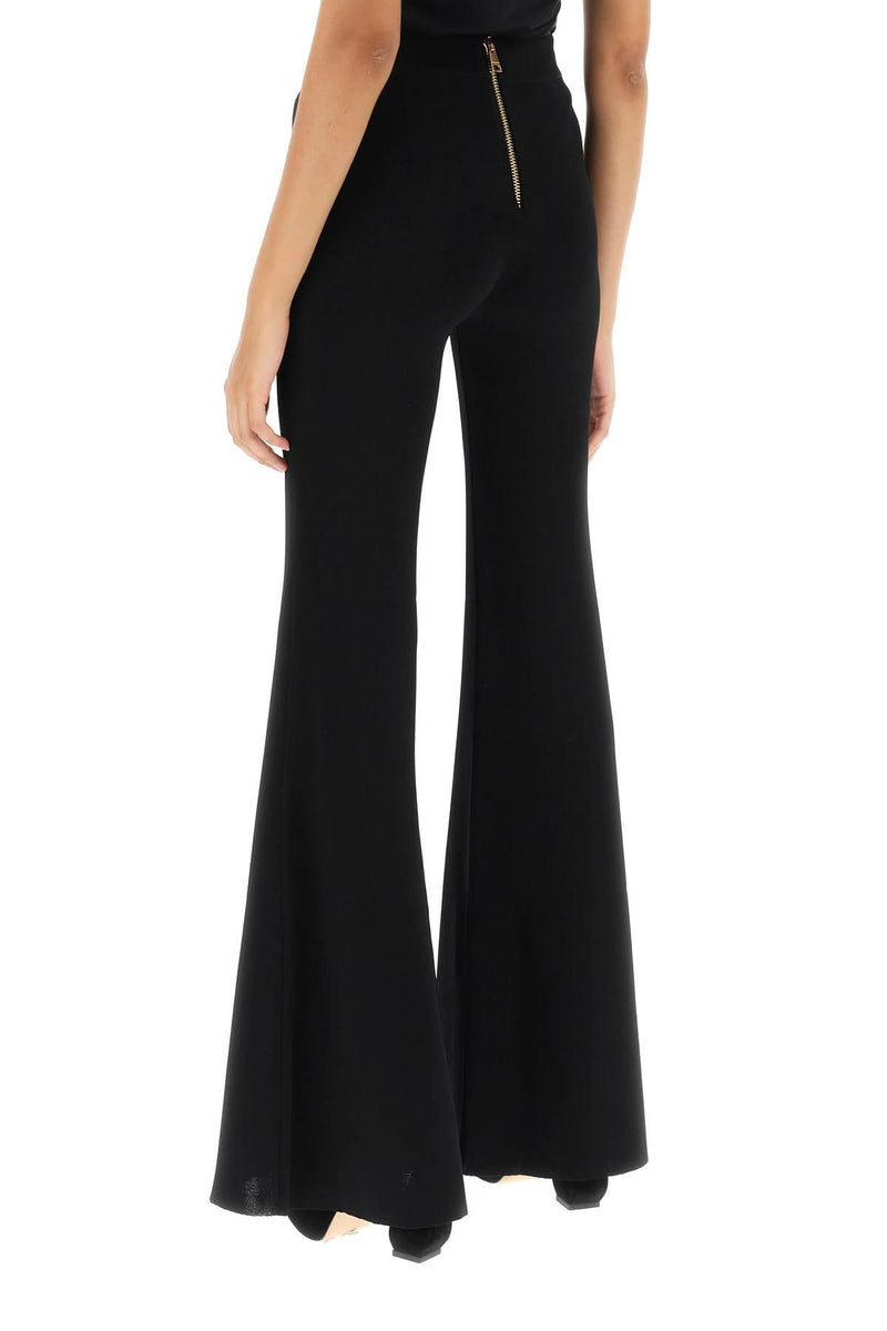 Balmain Technical Jersey Flared Pants - Women - Piano Luigi