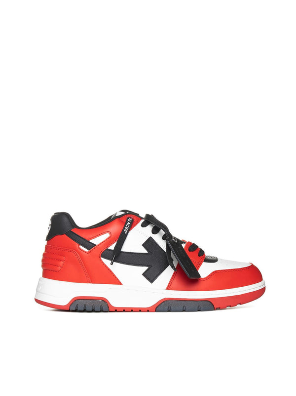 Off-White White, Red And Black Out Of Office Sneakers - Men - Piano Luigi