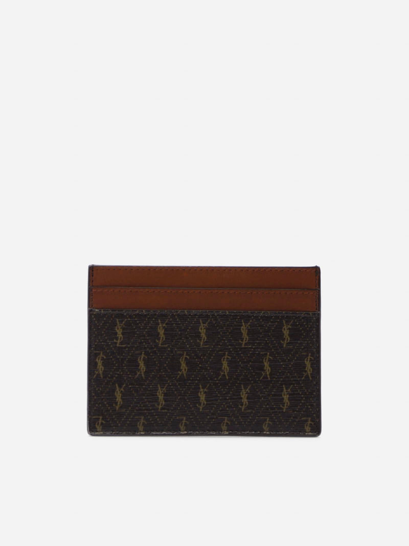 Saint Laurent Le Monograms Card Holder In Canvas - Men - Piano Luigi