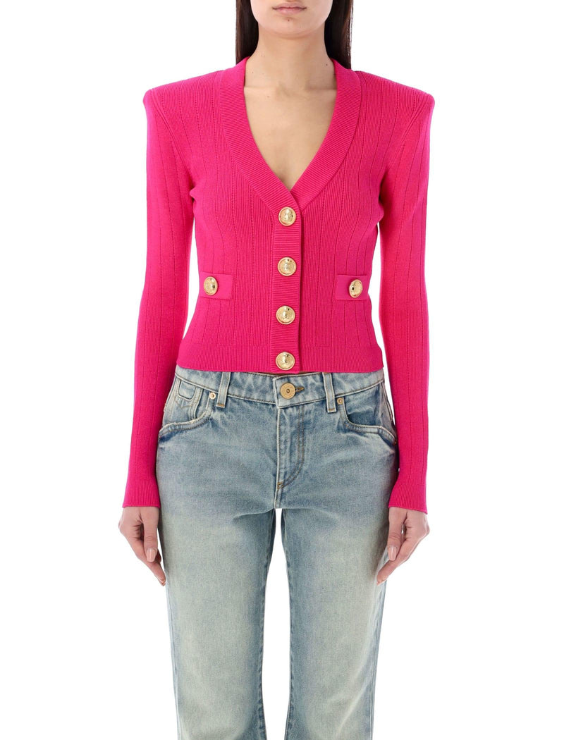 Balmain Gold Buttons Knit Cardigan - Women - Piano Luigi