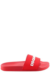 Dsquared2 Logo Red White Slide - Men - Piano Luigi