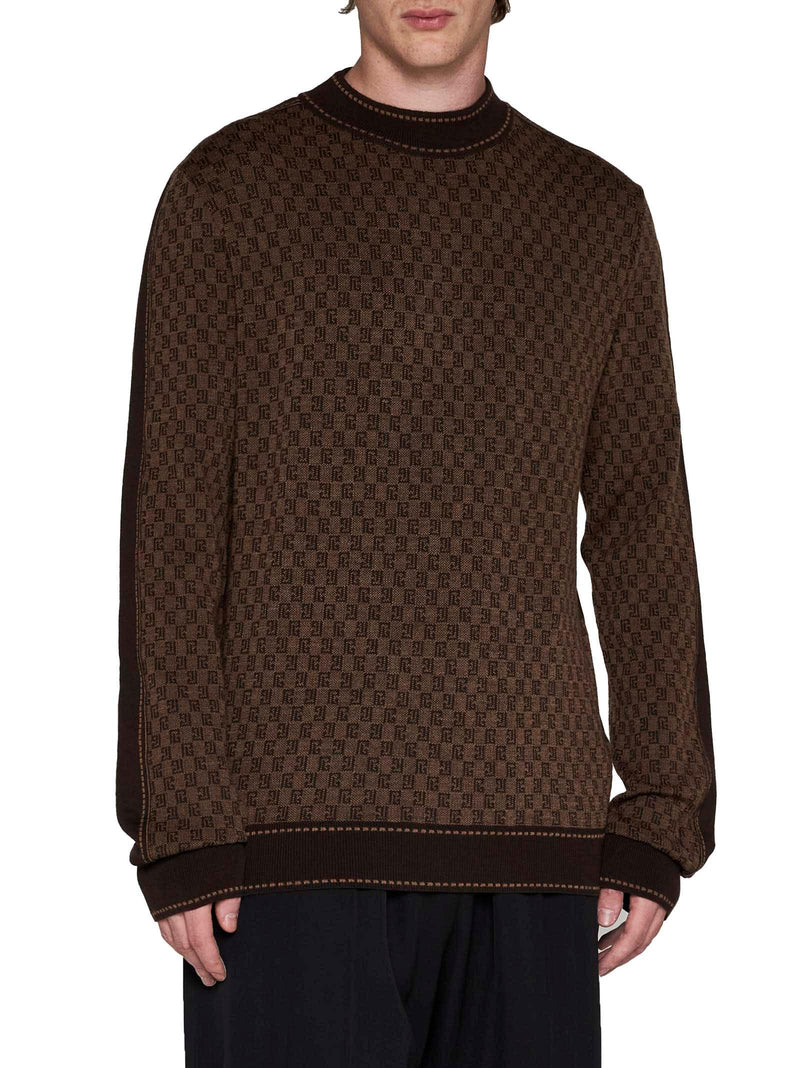 Balmain Mini Monogram Wool Sweater - Men - Piano Luigi