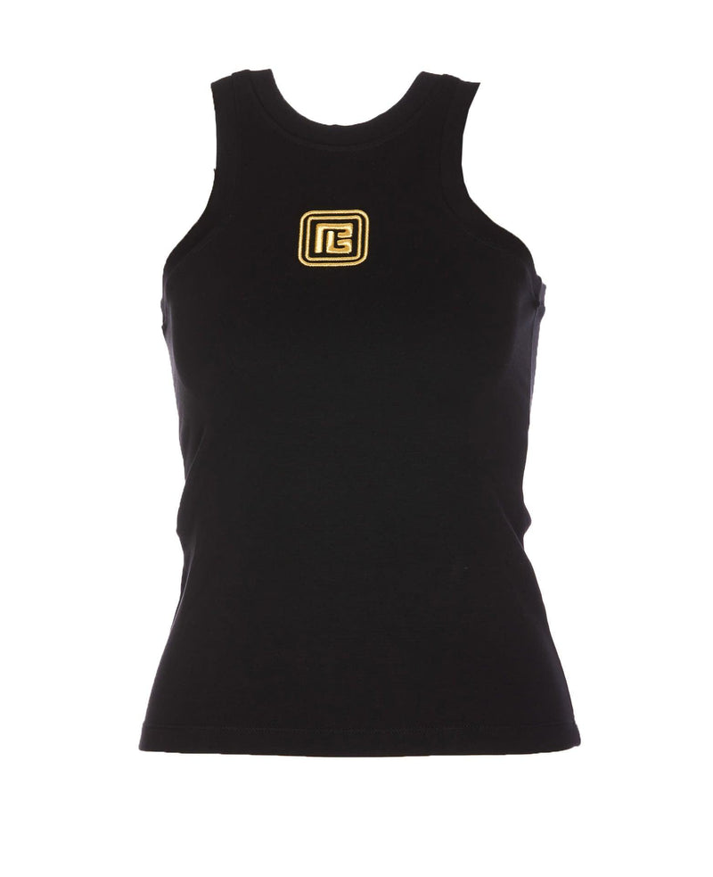 Balmain Embroidered Pb Tank Top - Women - Piano Luigi