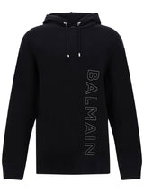 Balmain Black Cotton Sweatshirt - Men - Piano Luigi