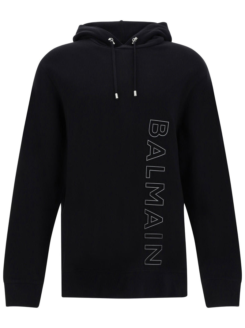 Balmain Black Cotton Sweatshirt - Men - Piano Luigi