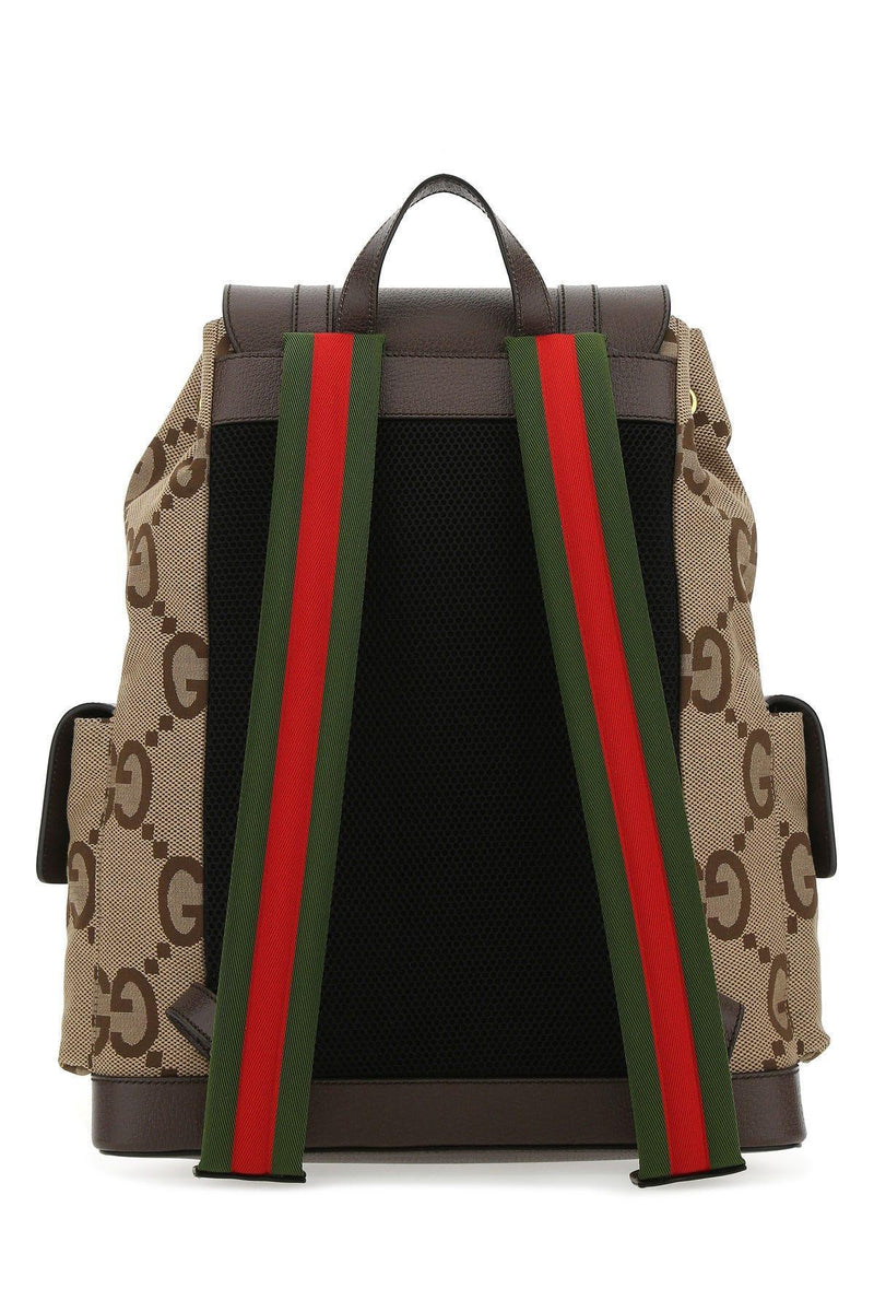 Gucci Multicolor Jumbo Gg Fabric And Leather Backpack - Men - Piano Luigi