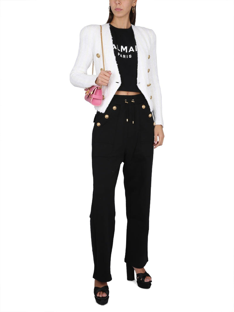 Balmain Cropped T-shirt - Women - Piano Luigi